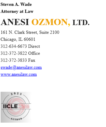 Steven A. Wade Attorney at Law ANESI OZMON, LTD