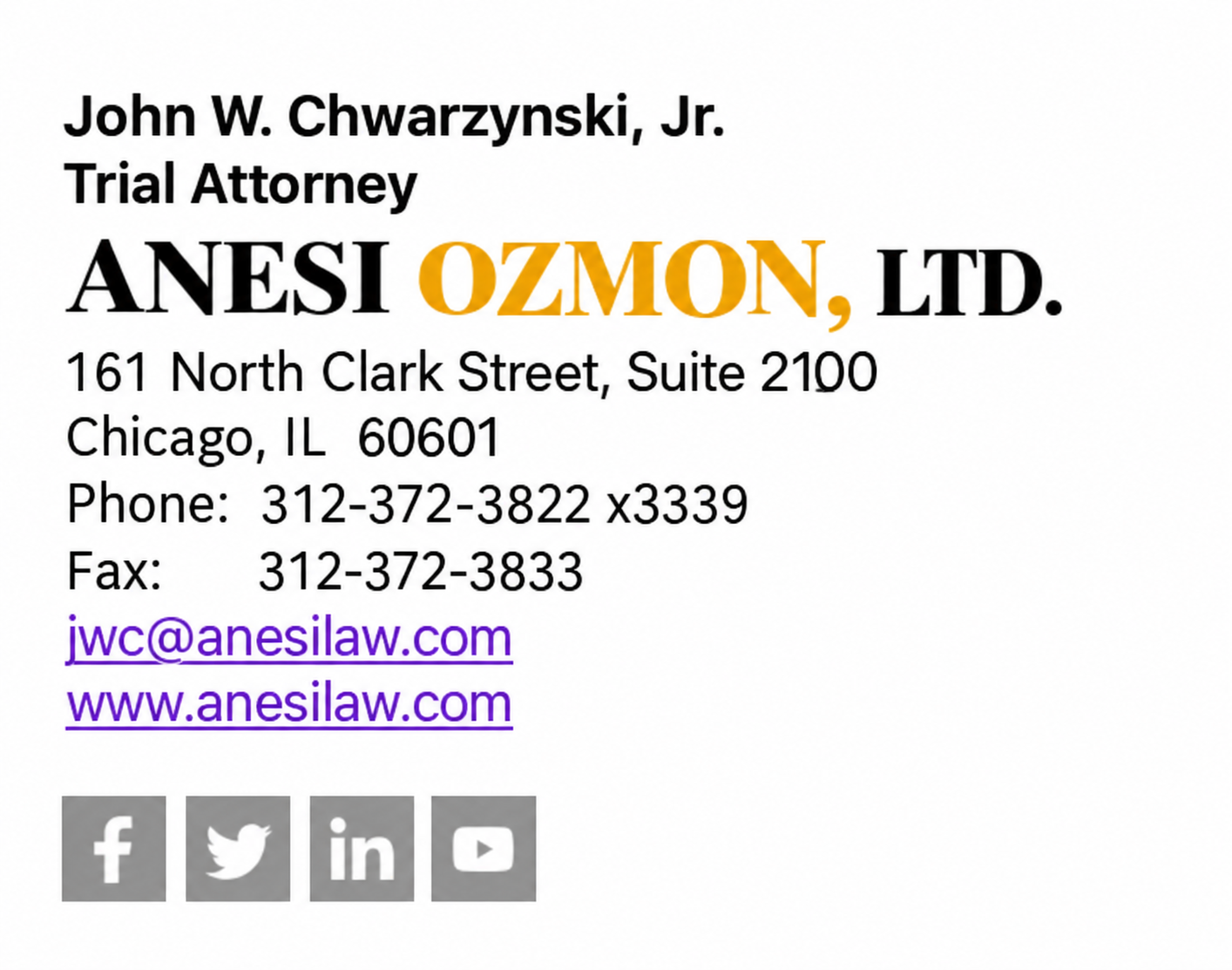 John W. Chwarzynski, Jr. | Trial Attorney